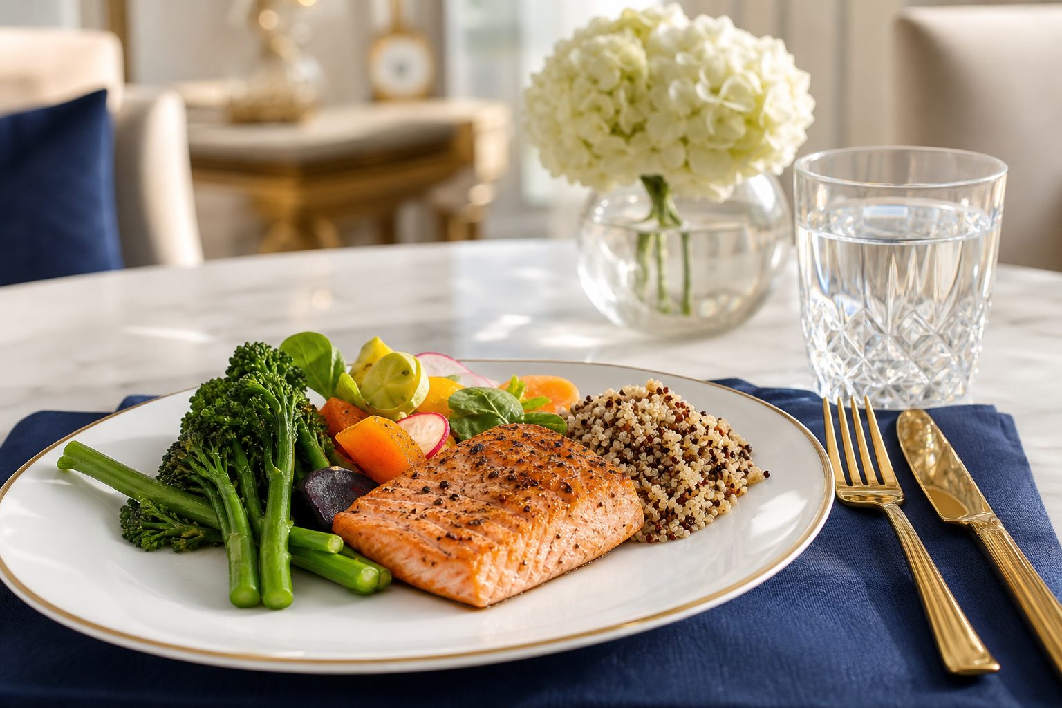 Chef-prepared wellness meal served at Serene Bay Recovery